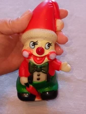 Vintage Blinky Santa Claus Clown Light Up Blinking Nose Christmas Table Decor