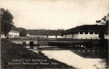 PC CPA Groet uit BATAVIA Governors. Pakhuizen Pasar Ikan INDONESIA (a10815)