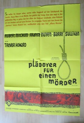 Filmplakat : Plädoyer für einen Mörder ( Robert Mitchum , France Nuyen )