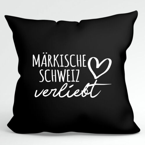 Märkische Schweiz verliebt Deko Kissen Kopfkissen Geschenk Idee Geburtstag Souve - Bild 1 von 16