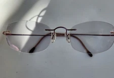 Silhouette 7395 6057 19-40 Purple Rimless Eyeglasses Frames Made in Austria