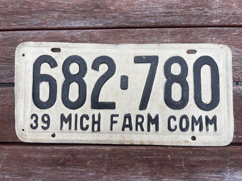 Targa Michigan Farm Comm 1939 682 780 - Foto 1 di 2