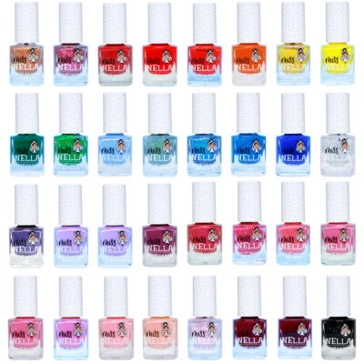 Kinder Nagellack Miss Nella Ungiftige Peel-Off Odour-Less Wasserbasis 4ML