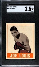 1948 Leaf Boxing #48 JOE LOUIS Freshly SGC Undergraded And CENTERED Nm Corners 