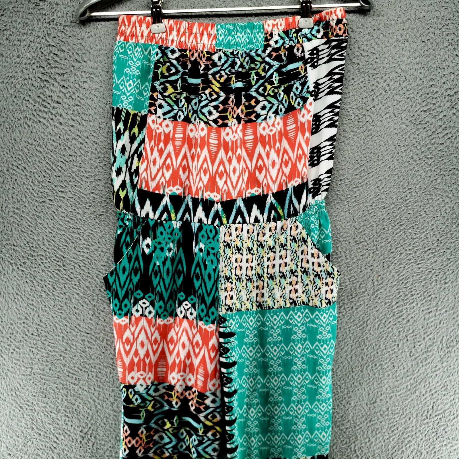 Design Lab Patchwork Print Tube Top Strapless Jum… - image 14