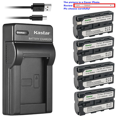 Kastar Battery Slim USB Charger for Atomos NP-F550 & Atomos Shogun Inferno