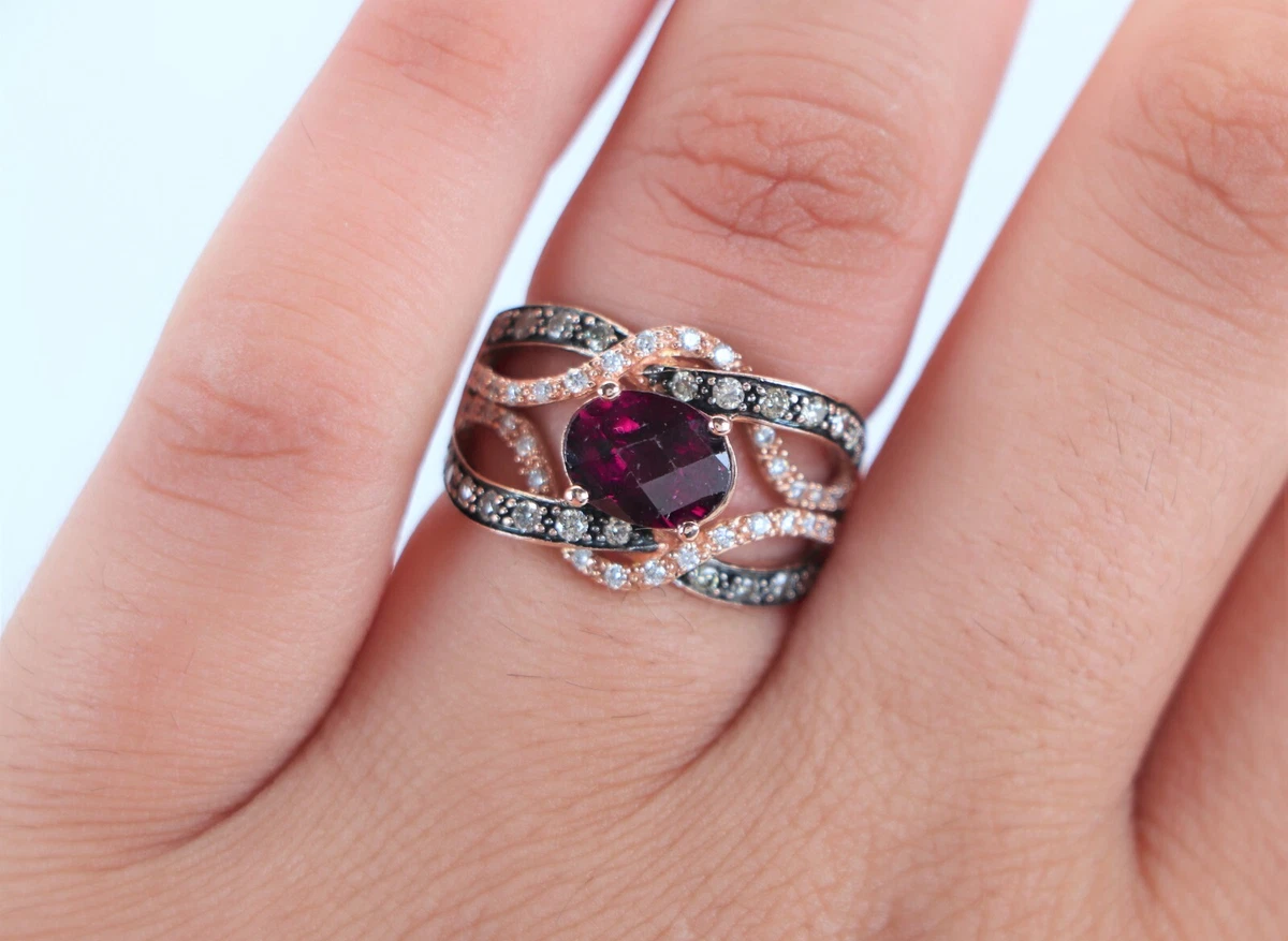 Rose gold chocolate diamond deals