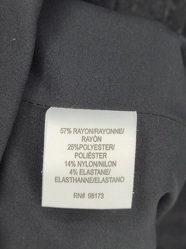 Worth New York Jacket Womens Medium Deark Gray Collarless Peplum Back Pockets - Picture 4 of 8