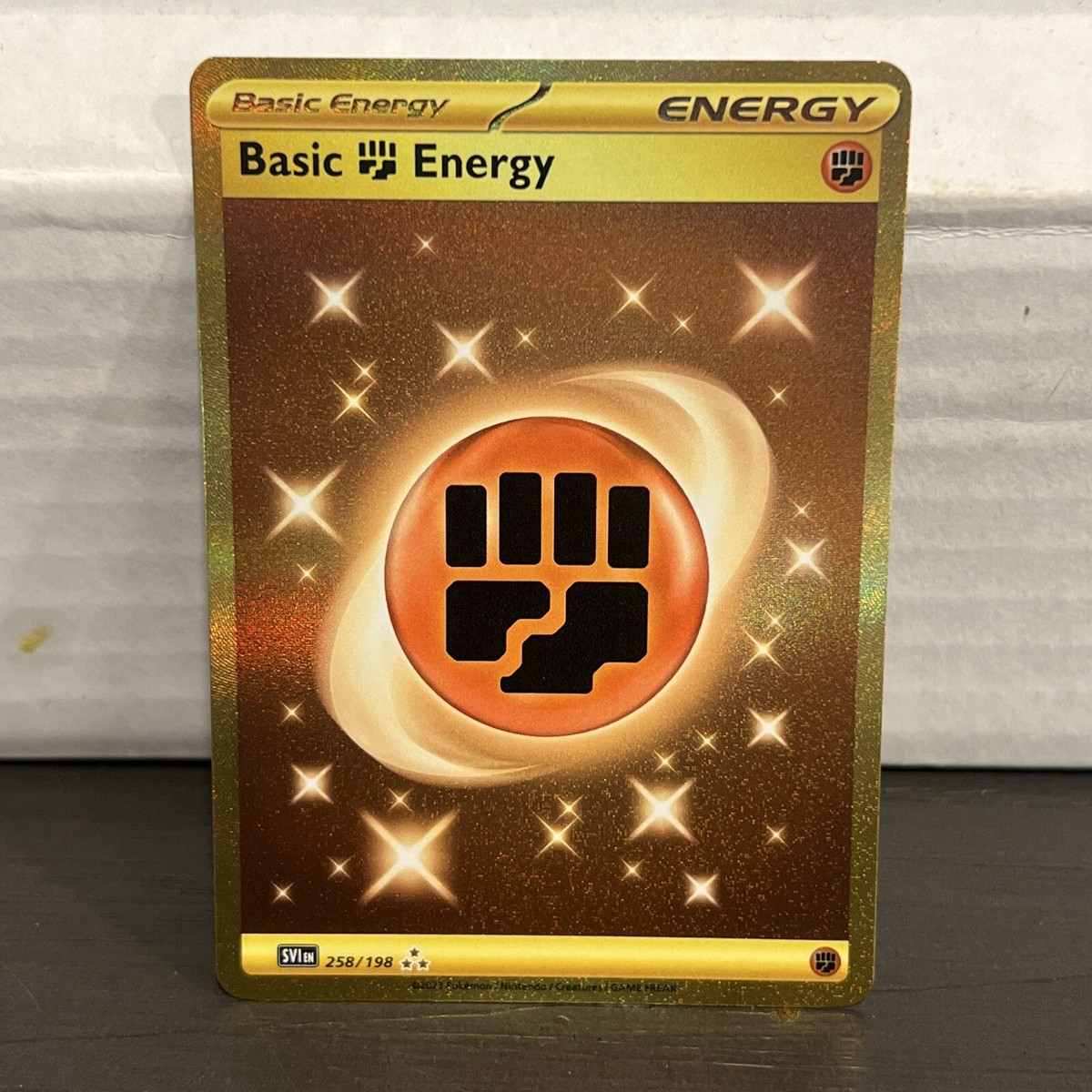 Fighting Energy 258/198 Secret Gold Alt Art Scarlet & Violet Pokemon Eng NM  | eBay