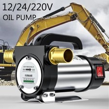 220V Electric DC 12V/24V Oil Pump Self Priming For Diesel Kerosene Transfer Fuel