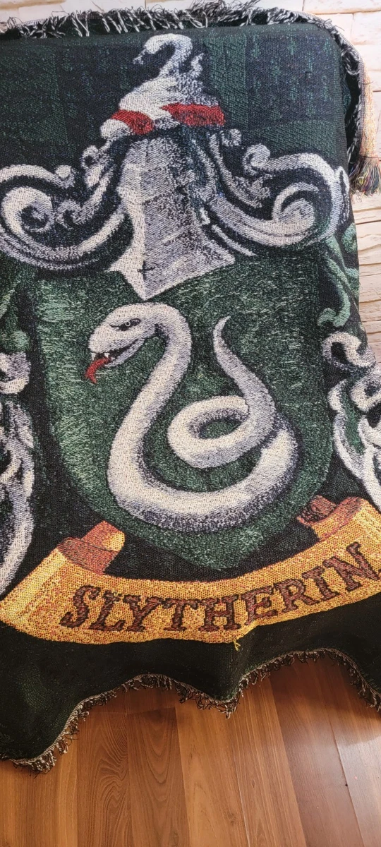 Harry Potter Woven Tapestry Throw Blanket 48 x 60 Inches Slytherin