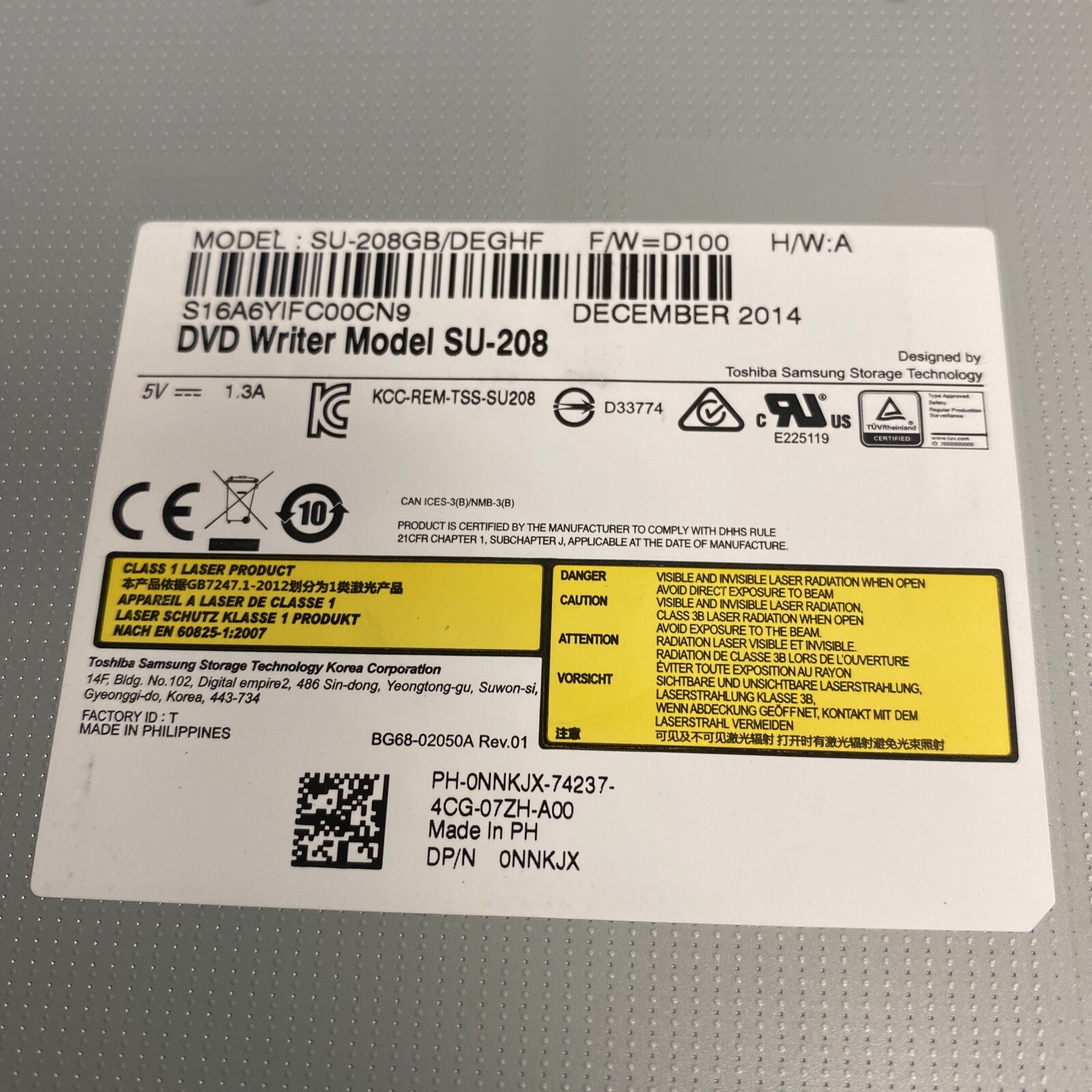 Toshiba/Samsung DVD Writer SU208 eBay