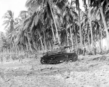 Marines with M2A4 Light Tank Guadalcanal World War II WWII WW2 8x10 Photo 306c