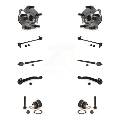 Bearing Lower Ball Joint Outer Inner Tie Rod  Link Front Kit (10Pc) For Nis