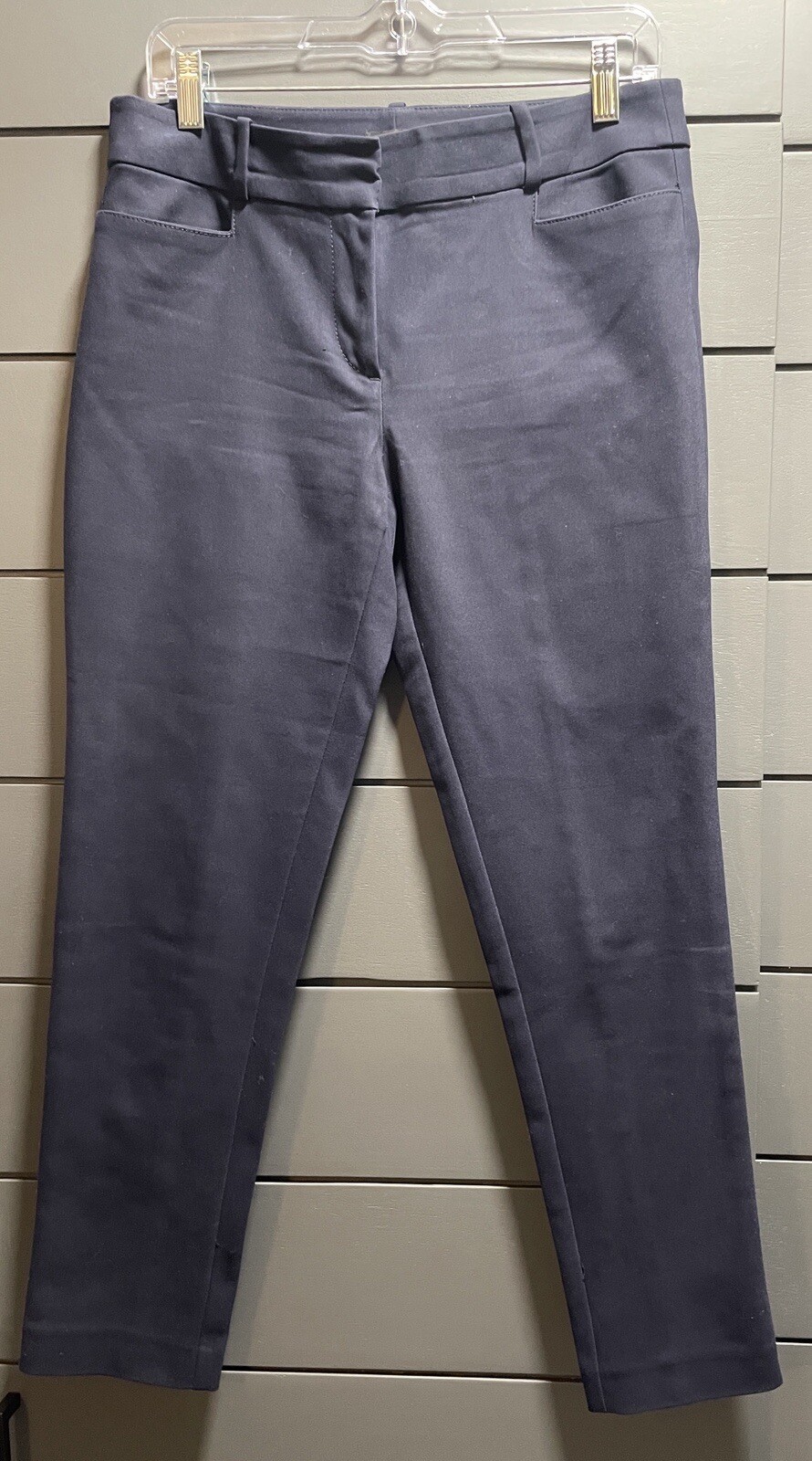 Women's LOFT Navy Blue Skinny Ankle Pants Tapered Leg Size 4