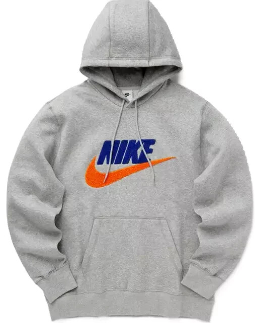 Nike Club Fleece Pullover Hoodie Sweatshirt FN3104-063 Gray Mens