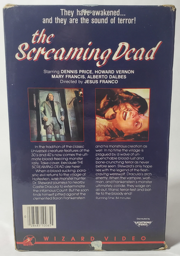 The Screaming Dead Wizard VIdeo VHS Big Box Original NOT Reissue - Picture 2 of 14