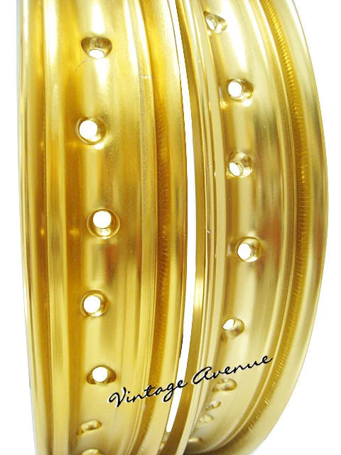 SUZUKI RM250 RM400 PE250 PE400 ALUMINIUM (GOLD) WHEEL RIM FRONT 21" REAR 18" - Изображение 4 из 4