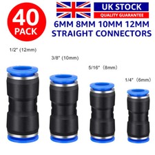 STRAIGHT PUSH CONNECTORS PNEUMATIC CONNECT FITTINGS AIR LINE QUICK HOSE REPAIR