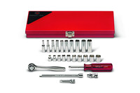 Wright Tool 6 Punkt Standard & Deep SteckschlüSsel-Satz 25 Teile 0.6Cm Metrische
