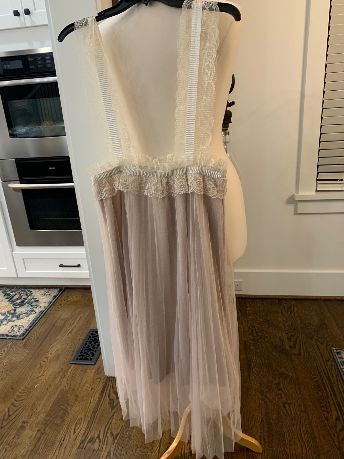 Molly Bracken Ladies Unique Skirt with Shoulder Lace Panels (Suspenders) M/LS364 image 8