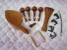 A set of hand-carved 4/4 violin jujube parts violin hooks and accessories