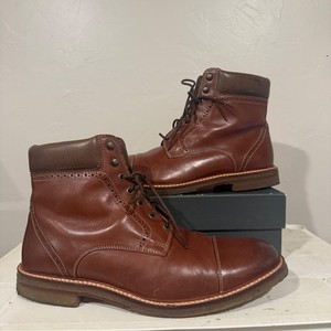 Johnston Murphy JM1850 Men\'s 10.5M Black Cap Toe Brogue Boots Lug Sole Johnston Murphy 1850 | eBay main image 2