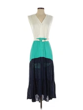 H By Halston Women Green Casual Dress XS