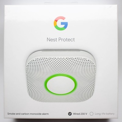 BRANDNEU & VERSIEGELT Google Nest Protect kabelgebundener Rauch- & CO-Melder Ablaufdatum: 2034