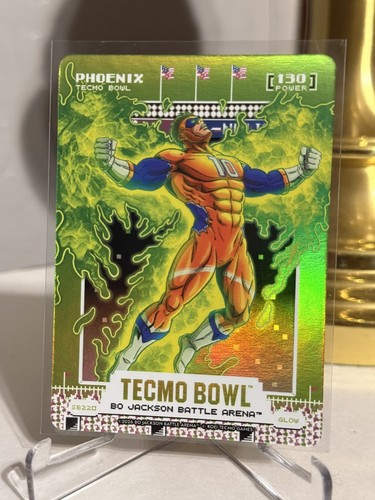 Bo Jackson Battle Arena Tecmo Bowl Phoenix Scoreboard Battlefoil Glow SP Bo Nix