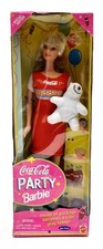 1998 Coca-Cola Brand Party Barbie Puppe / Mat...