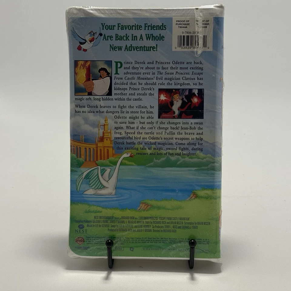 The Swan Princess Escape from Castle Mountain VHS New Sealed Warner Bros 1997 Foto 2 de 4