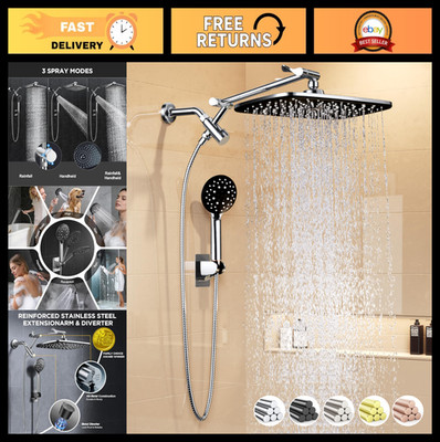 11.8'' Rain Shower Head Combo with Handheld, High Pressure, Multi Spray Modes, Ch