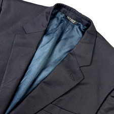 Jos A Bank Men  s 100 Wool 2-Button Blazer Jacket Blue   46L