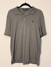 Polo Ralph Lauren Men  s Shirt Short Sleeve Cotton Gray Classic Fit Size L Polo