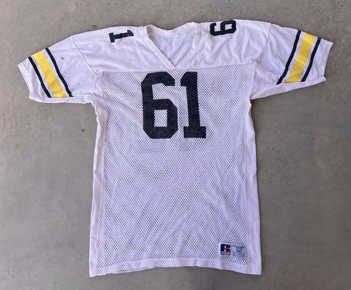Vintage Michigan Wolverines Football Jersey Size 50 Russell 80s 90s Game Worn 61
