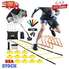 Agility Ladder,Football Training Equipment Set,4 Agility Hurdles,20 feet12 Rungs