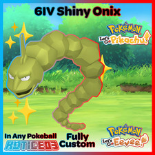 ✨ Shiny Onix 6IV ✨ Pokemon Lets Go Pikachu & Eevee 🚀 Fast 🚀