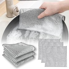 1/5/10x Multifunctional Non-Scratch Wire Dishcloth Wire Dishwashing Rags Wet Dry