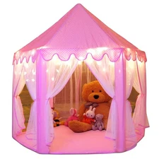 Monobeach Princess Tent Girls Large Playhouse Kids Castle Play Tent with Star...