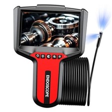 Endoscope Camera with Light: 5" 1080P HD Dual-Lens Inspection 5" Dual-Lens