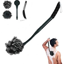 Loofah with Handle, 20.5'' Replaceable Shower Loofah to Improve Skin Health, ...