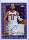 JALEN BRUNSON 2025-26 TOPPS CHROME #TCA-JB AUTO GEOMETRIC PURPLE REFRACTOR /75