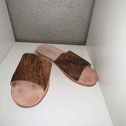 Agave Sky Nadia Hair Hide Brown Brindle Boho Festival Hippie Summer Sandals