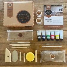 at Home DIY Complete Beginner Pottery Kit for Adults with Instructions and On...