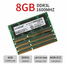8GB/16GB/32GB DDR3L Memory 1600MHz PC3L-12800S 204Pin 1.35V SO-DIMM Laptop Lot