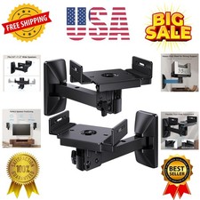 Speaker Wall Mounts, Dual Side Clamping Bookshelf Mounting Bracket, Speaker M...