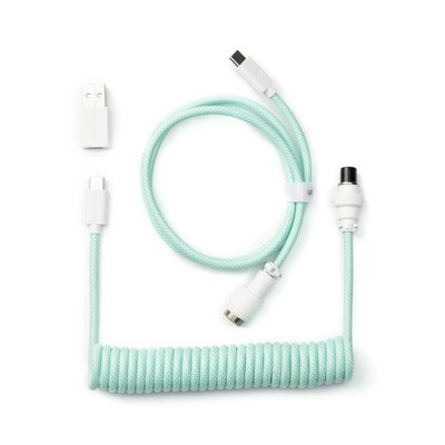 Keychron Coiled Aviator Cable Kabel für mechanische Tastatur Mint Einfach