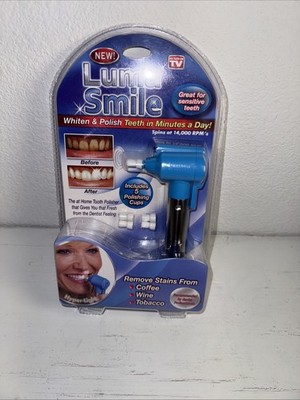 Teeth Polisher Cleaner LUMA SMILE Removes Coffee Wine Tobacco As Seen on TV NEW