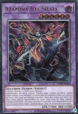 yugioh Azamina Ilia Silvia OP28-DE003 ULTIMATE RARE DEUTSCH